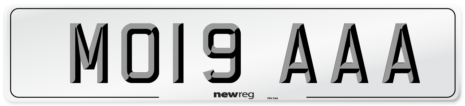 MO19 AAA Number Plate from New Reg